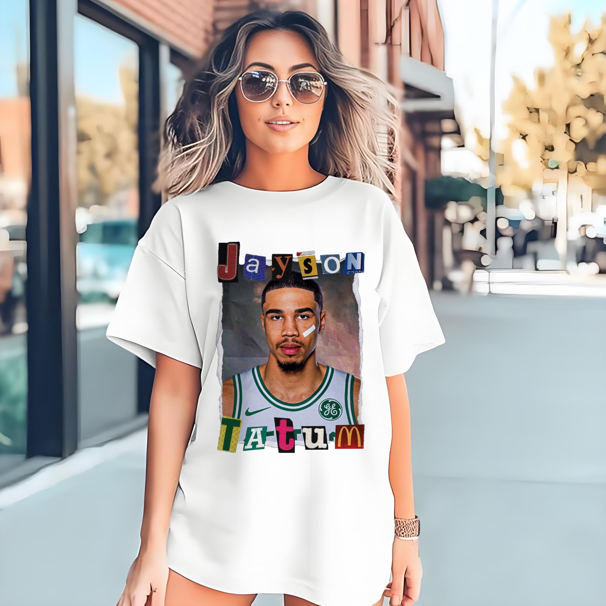 Jayson Tatum Boston Celtics Creative collage design Shirt
