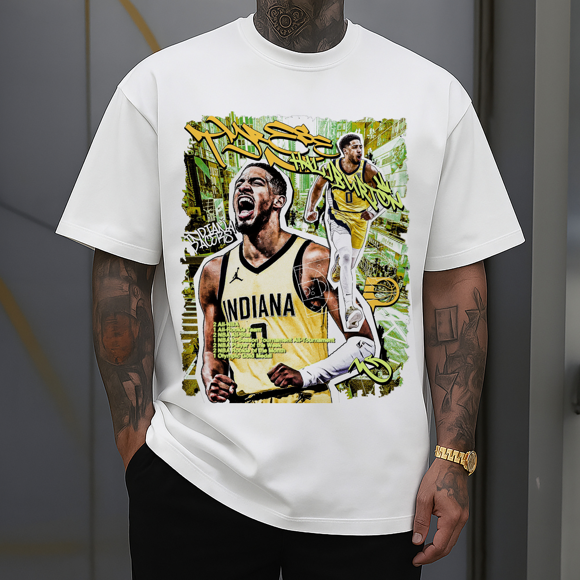 Tyrese Haliburton Career highlights Time Comic Style Shirt