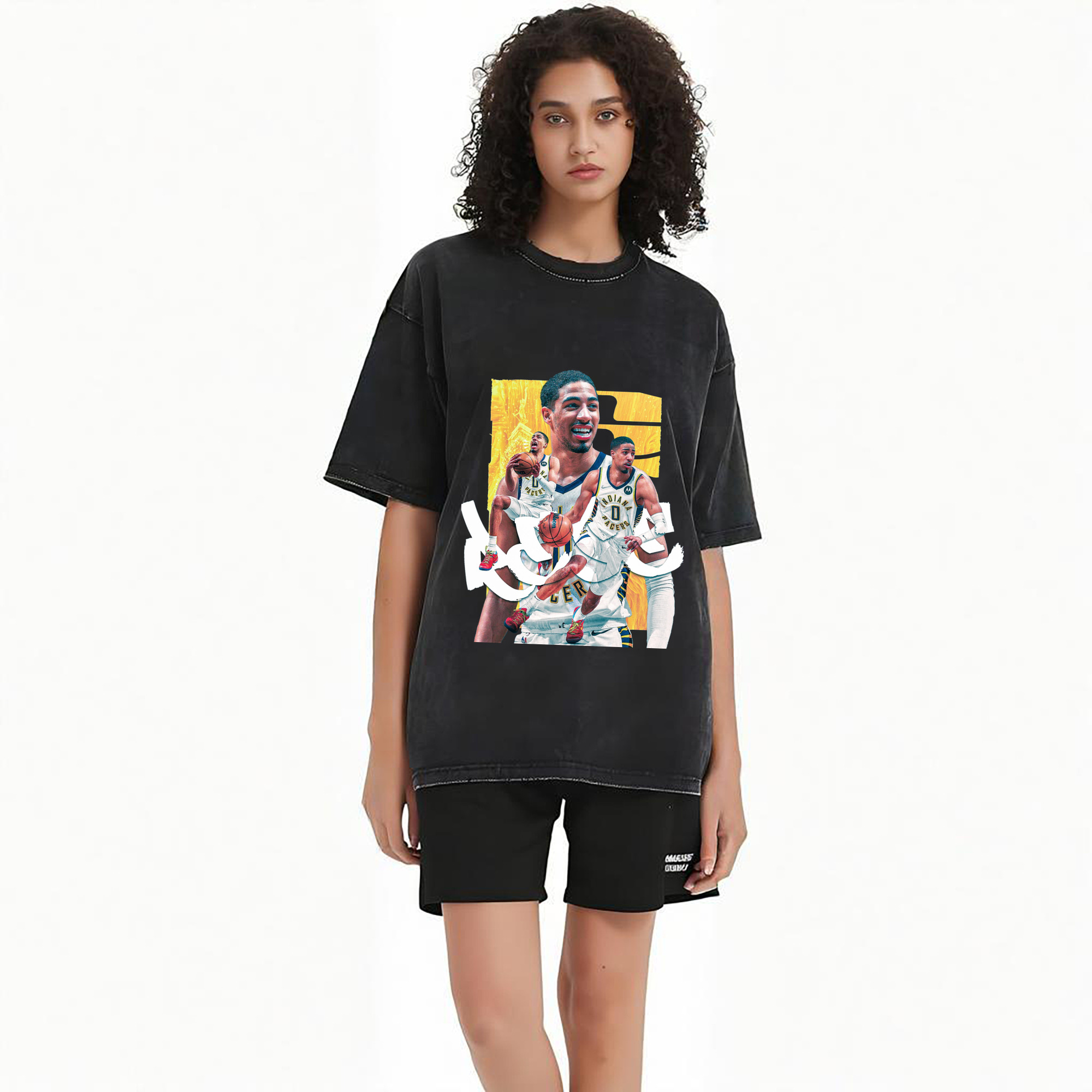 Tyrese Haliburton Indiana Pacers Hoops Art Dynamic Action Shirt