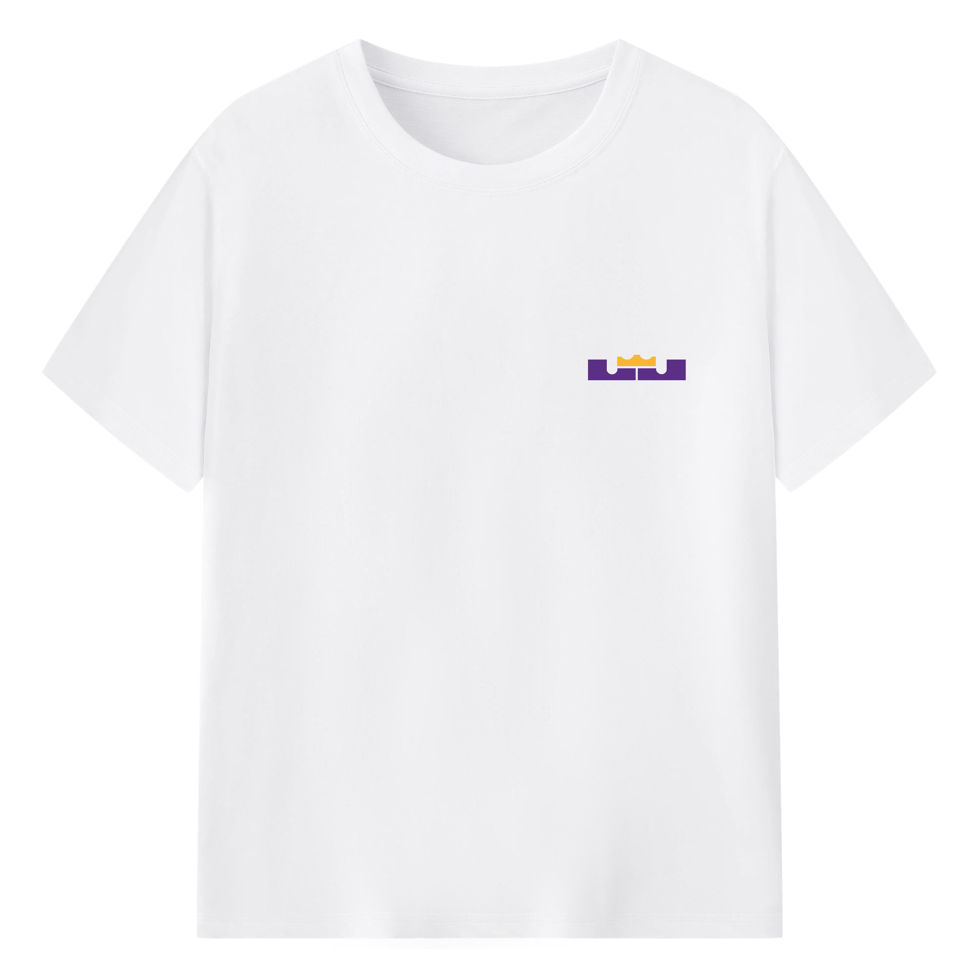 LeBron James Lakers Personal logo - 180g Cotton T-Shirt With Front Heat Transfer Print – Soft, Lightweight, Fitted Design – Comfortable Casual Wear For Sports & Everyday Use
