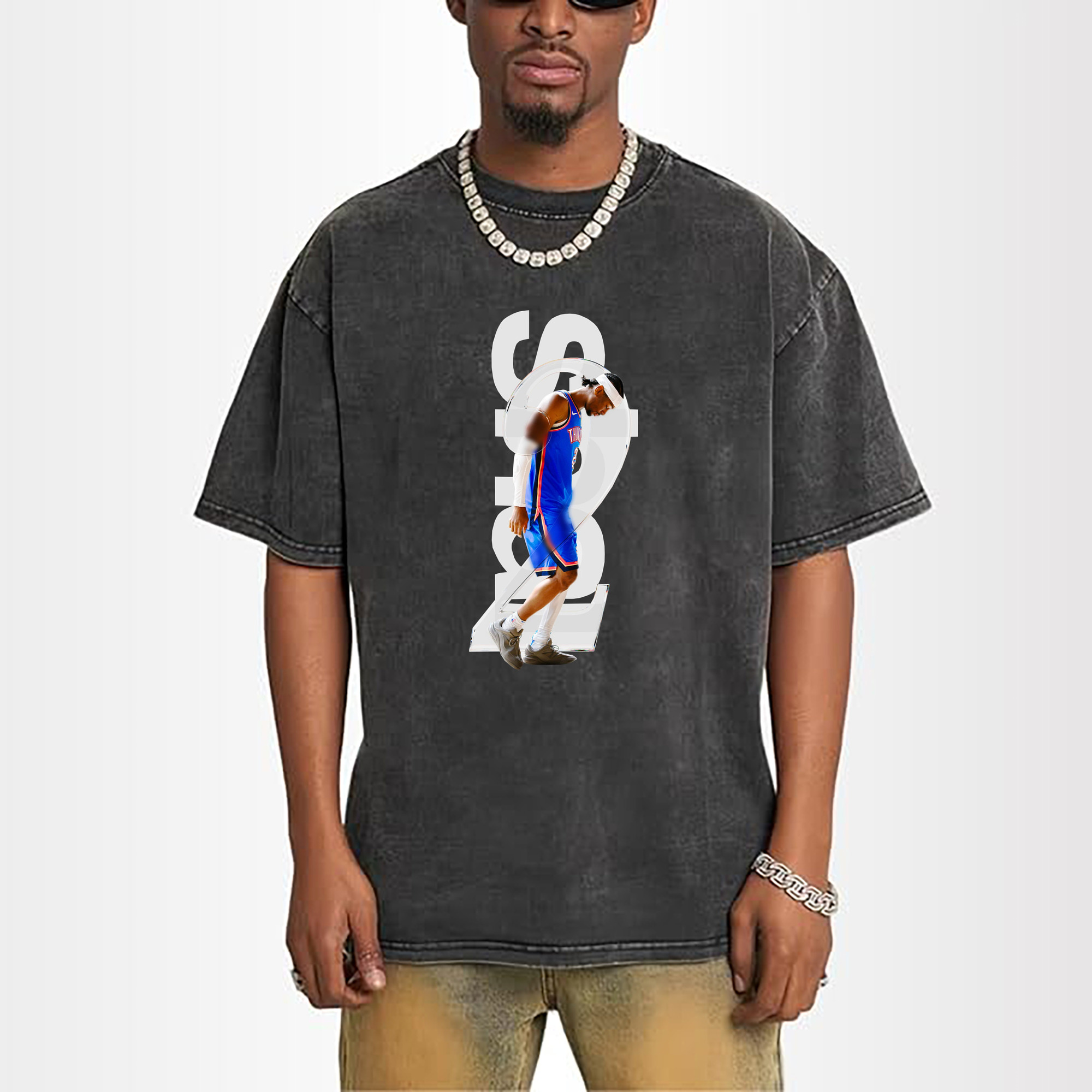Shai Gilgeous - Alexander Transparent Number Art Shirt