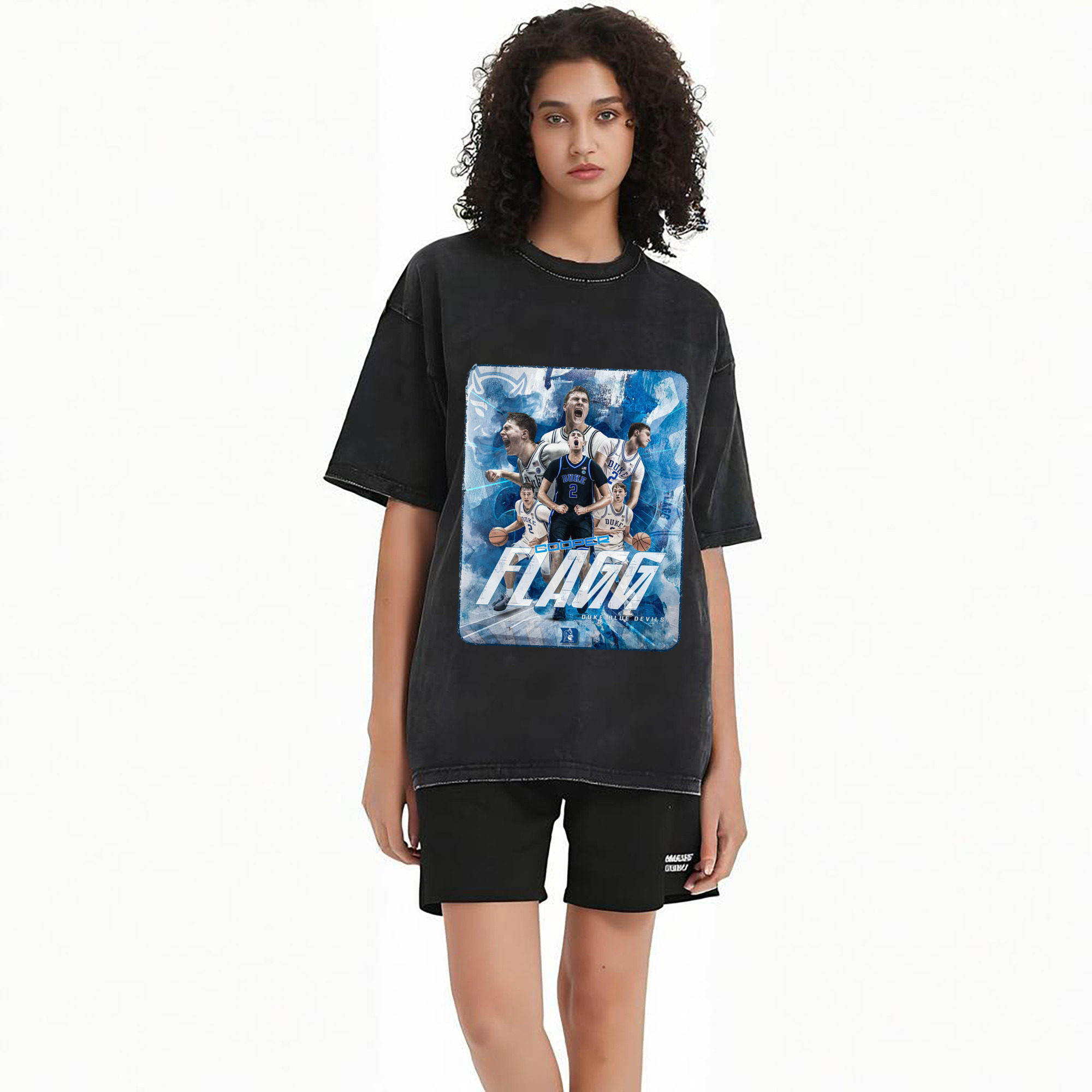 Duke Blue Devils Cooper Flagg Hoops Collage Shirt