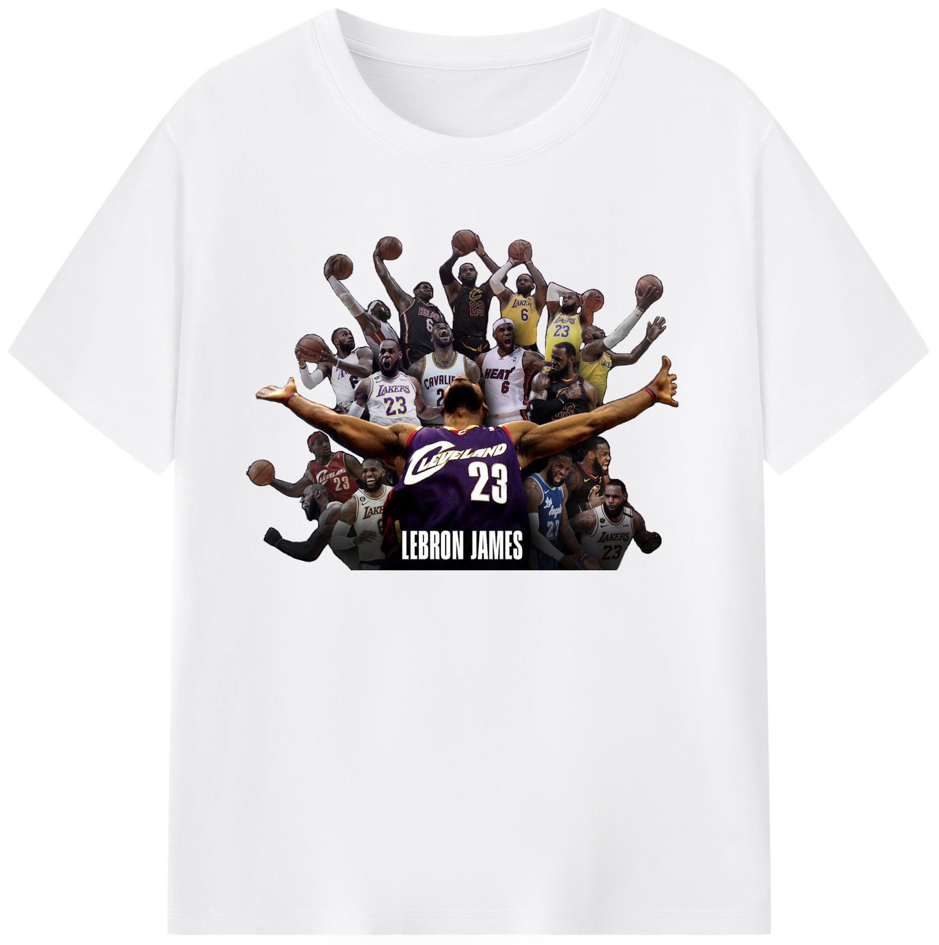 LeBron James NBA All-Time Legacy Shirt - 180g Cotton T-Shirt With Front Heat Transfer Print – Soft, Lightweight, Fitted Design – Comfortable Casual Wear For Sports & Everyday Use