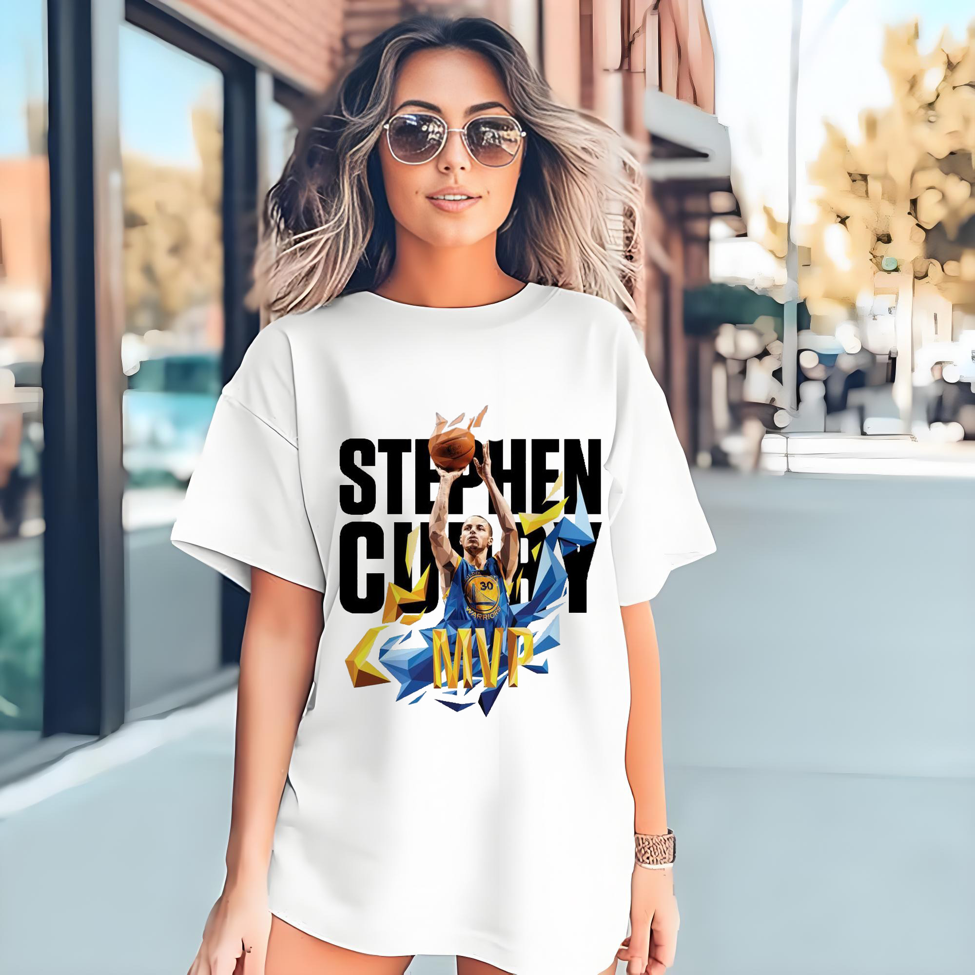 Stephen Curry MVP Polygon Art Shirt