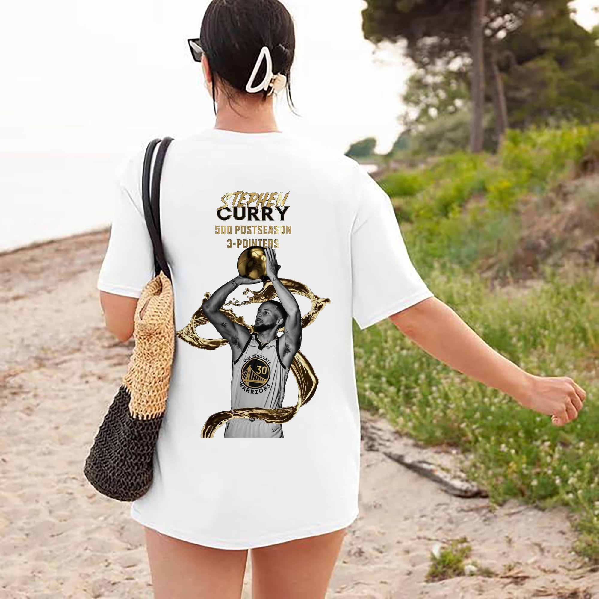 Stephen Curry 500 Playoff 3-Pointers Milestone Shirt