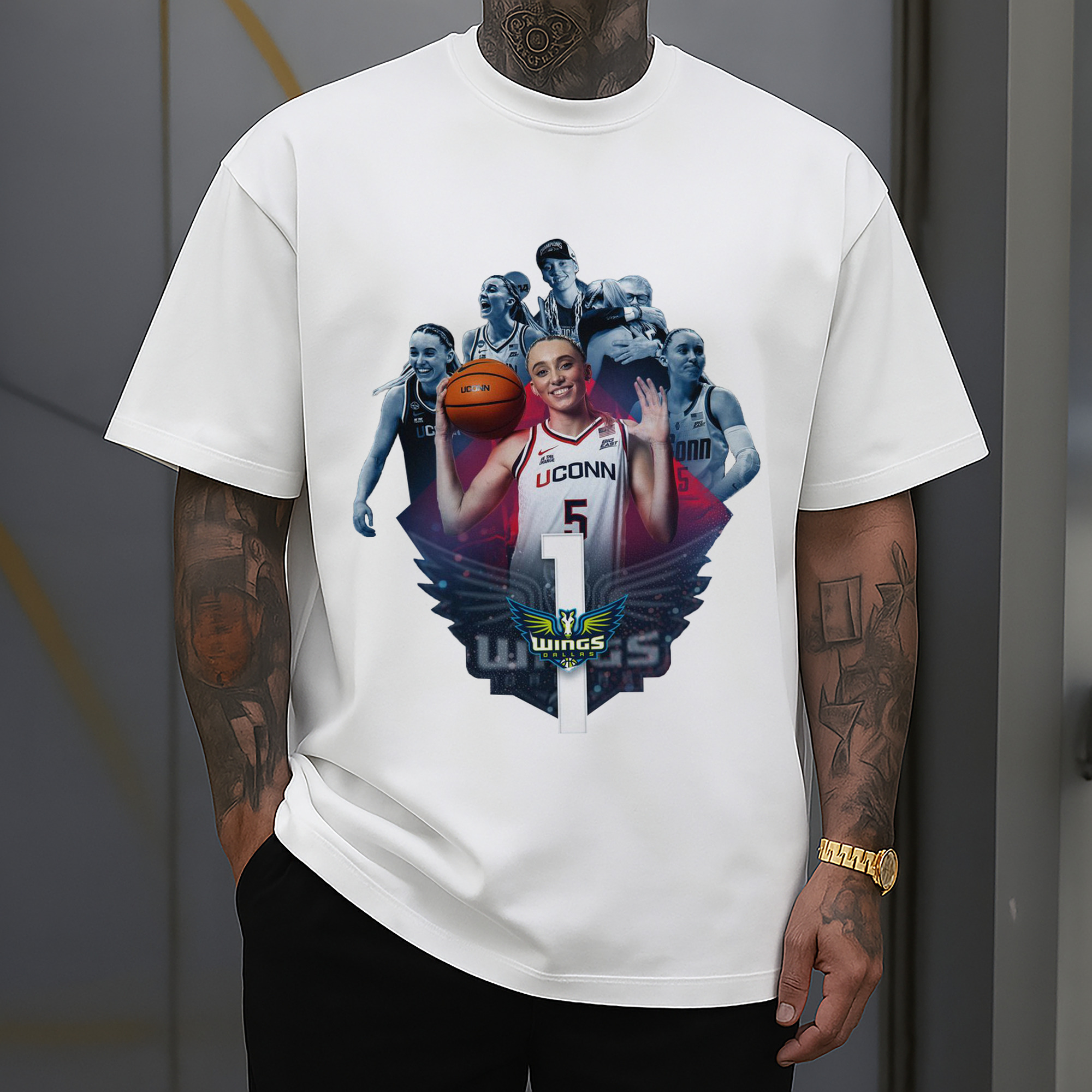 Paige Bueckers Dallas Wings #1 UConn NCAA Star Shirt