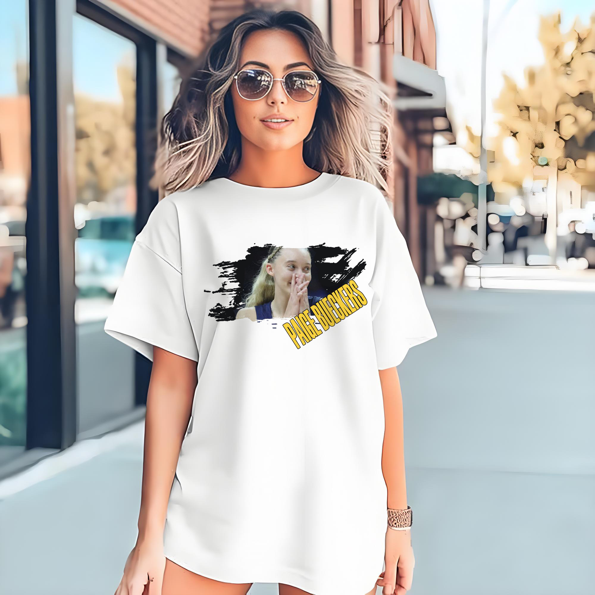 Paige Bueckers Broken Art Graphic Tee
