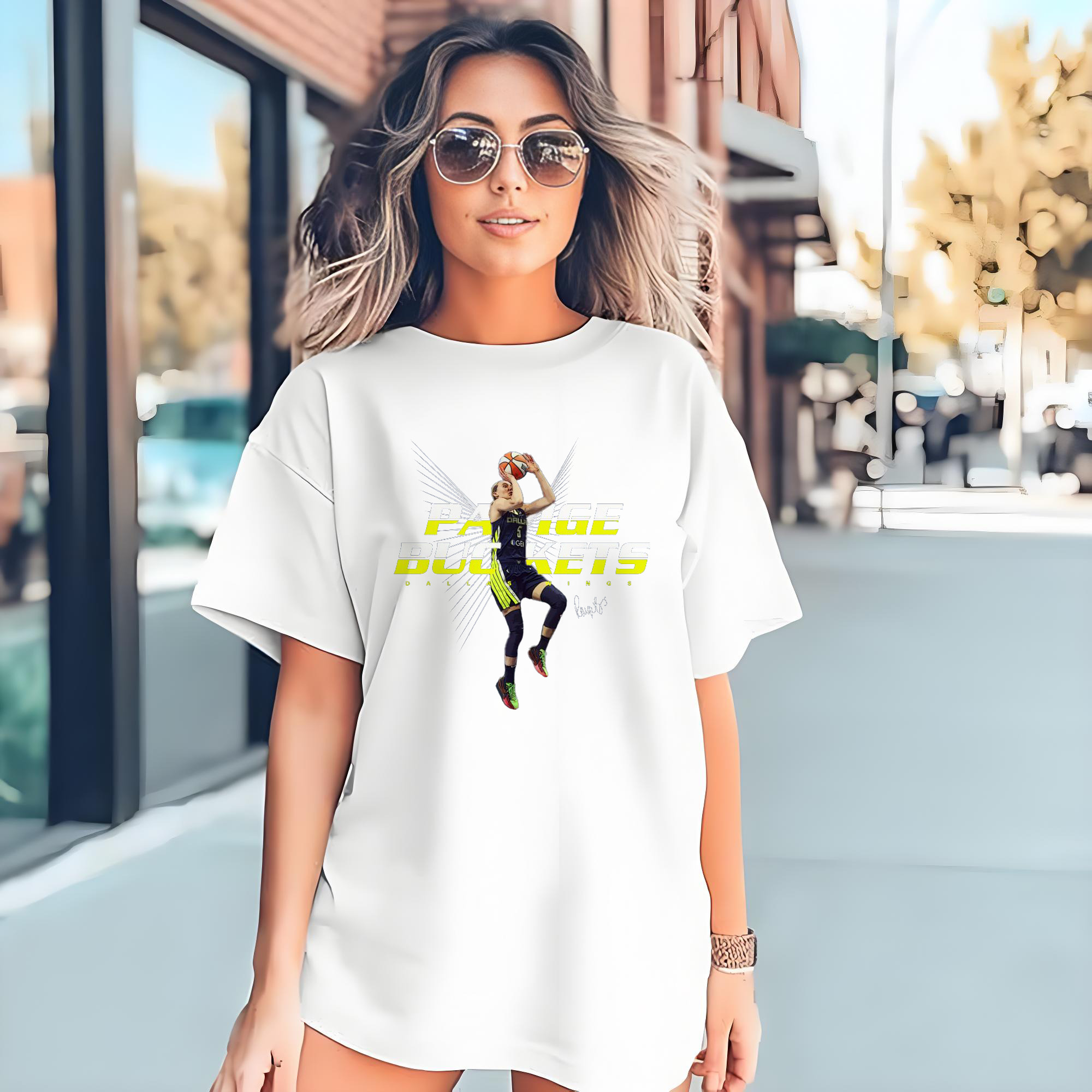 Paige Bueckers wings fade away jump shot